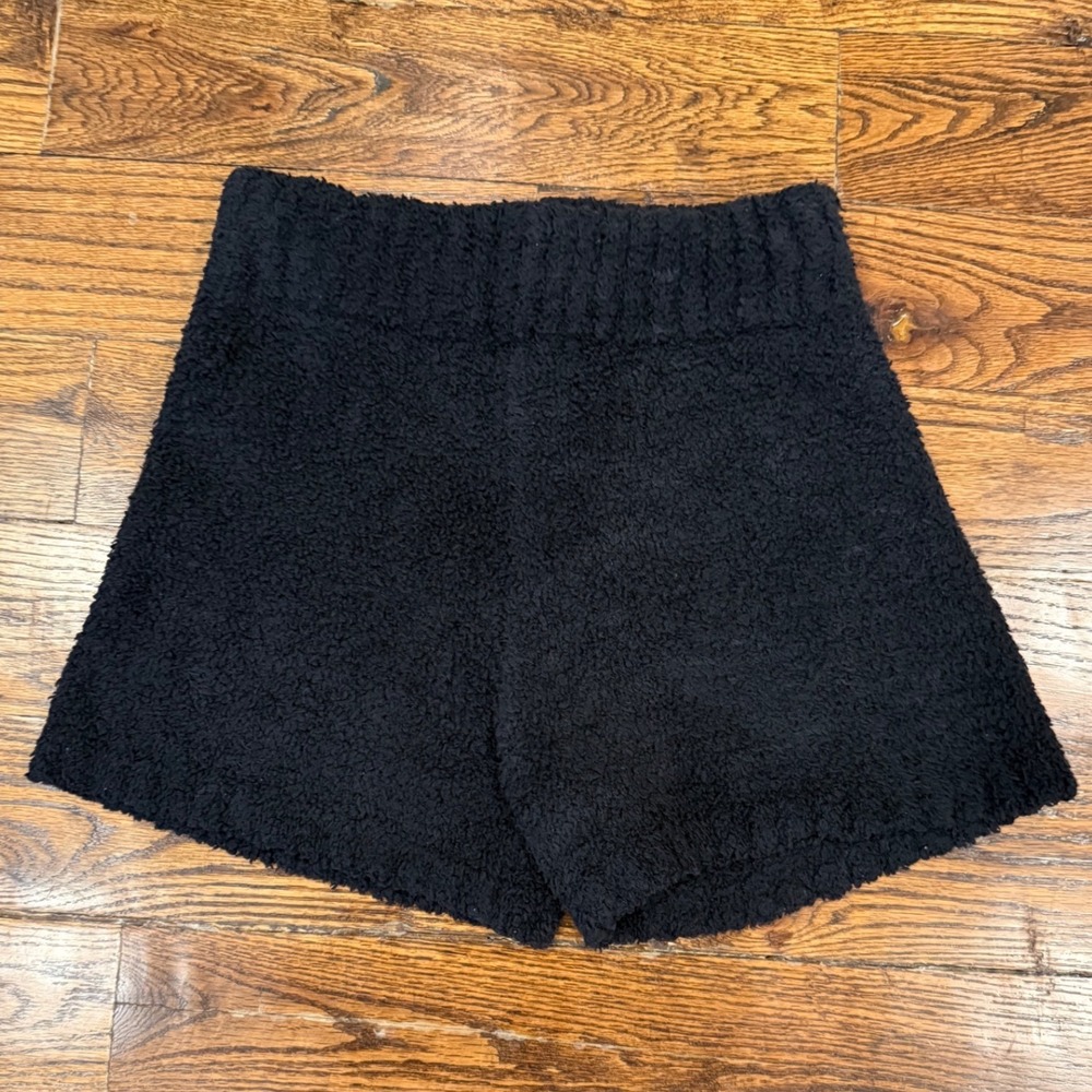 SKIMS Cozy Knit Short Onyx Black Boucle Lounge Sleepwear S/M High Waist #skims